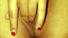 My stepsister enjoys a relaxing massage session