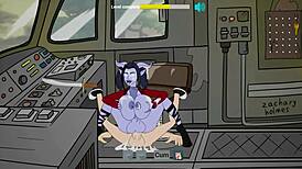 Sex game 2D 3D with Fuckerman on train