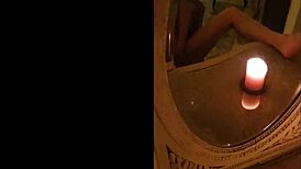 She MASTURBATES in front of vintage mirrors, feeling the antique charm