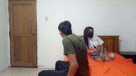 Student babe welcomes stepbrother to her place and offers a wild fantasy ride