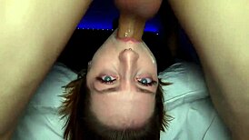 hard throat pounding leaves her crying from rough action