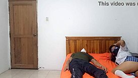 Student babe welcomes stepbrother to her place and offers a wild fantasy ride