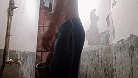 Kolkata boy masturbates alone in bathroom