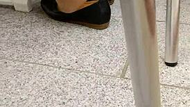 i love dipping my toes in tan nylons and flats