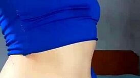 bonneyuwu dances in miniskirt while masturbating her tight pussy with dildo.