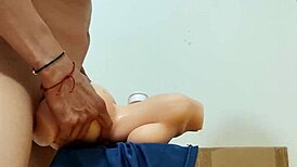 Fucking a Realistic Sex Doll That Screams Like a Chinese Girl in Wild Domination