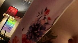 Can this tatted emo beauty swallow big black cock?