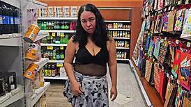 Venezuelan hotwife, Hey, see my big ass flashing in this Medellin supermarket? Cuckold films it all.