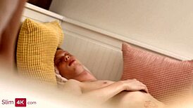 Tattooed blonde with braces, wanna see how she gets creampied hard?