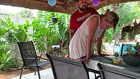 Sexy ex-wife bends over for me to pound her tight pussy.