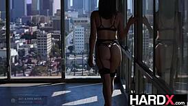 HardX - Gorgeous Freya Parker Rides Massive Cock in Hardcore Brunette Action