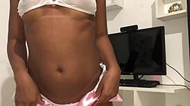 Latina In Lingerie Shows Off Sexy Solo Act