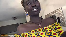 Saggy Tits Ebony Slut Delivers Sloppy Blowjob and Wild POV Ride