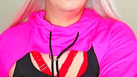 transexual babe flaunts a rosy and tasty cock for fun.