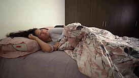 Lesbians in bed groping asses! Hot homemade orgasm session!