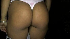 curvy babe teases while sucking dick at gloryhole close-up