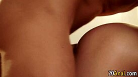 babe takes a hot cumshot right on her tight asshole after a wild session.