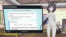 Naked VTuber Explains GPS Satellites in Wild 3D Lecture
