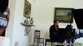 real stepsis swallows cum from monster cock in hardcore fetish scene