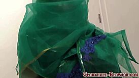 yo, this arab babe is slayin’ with a black rod at the gloryhole! 🔥