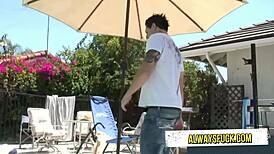 it’s scorching today, let’s get wet and fuck by the pool