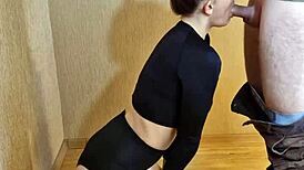 Stranger Intensely Fucks Slim Tanned Girl Next Door With Monster Cock