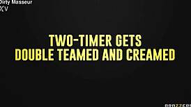 Two-timer Gets Double Teamed And Creamed By Scarlit Scandal And Susie Stellar!