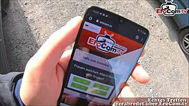 Deutsche Amateur Transe Meets User for Anal Creampie in Car POV