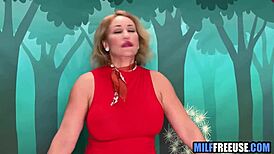 blonde milf and teen get slammed hard on sesame street set