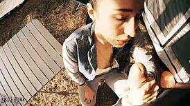 omg, this cheating tourist gotta suck cock for help in public! 😱