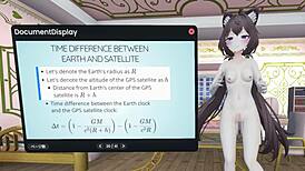Naked VTuber Explains GPS Satellites in Wild 3D Lecture