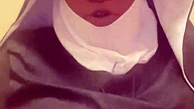 yo, hazelnut dressed as a nun for halloween, how wild is that?