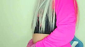 transexual babe flaunts a rosy and tasty cock for fun.