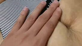 Discover The Beauty Of Her Natural Tits And Belly During An Amateur Massage