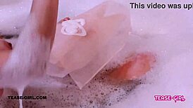 super cute teen 18+ takes a sexy bath