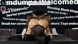 Destroying My Friend's Tight Pussy With Big Black Cock - Roblox