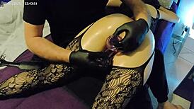 i’m obsessed with lola spice trying double dildo and spanking fun