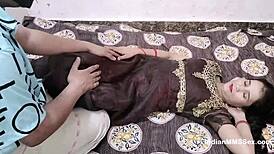 Skinny Indian Muslim bhabhi gets rough hardcore sex with creampie. Man, she takes it all!