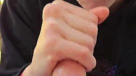 Skinny Amateur Wife Enjoys a Smoke While Giving a Sloppy Blowjob with Cum in Mouth