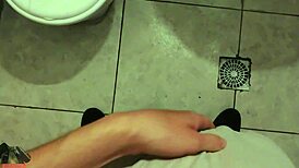 Young girl masturbates huge cock in POV