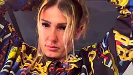 Training in bikini at Copacabana beach gym with friend