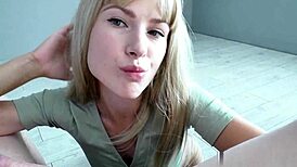 Wow, colleague gives intense blowjob until cum in mouth after corporate party!