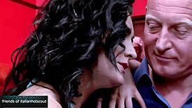 foursome fun with twin brunettes in wild missionary action