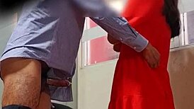 Hidden camera captures sensual upskirt spying on a latina model in the director's office at Universidad Catolica de Colombia