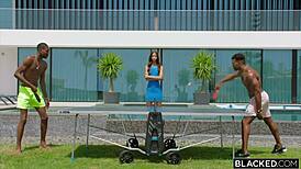 Blacked temptress Lia unleashes BBC threesome with coworkers!