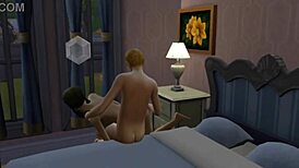Big Ass Teen Sucks And Gets Assfucked In Sims Family Parody