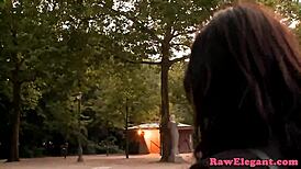 Elegant eurobabe gets assfucked by big black cock in missionary and bent over