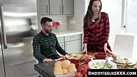 during thanksgiving, naomi blue thanked my cock for licking her pussy deep in missionary and giving her a facial cumshot