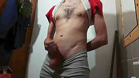 Young girl masturbates huge cock in POV