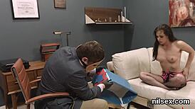 Hey, this unusual girl gets hauled into the anus madhouse for some wild, uninhibited therapy sessions.